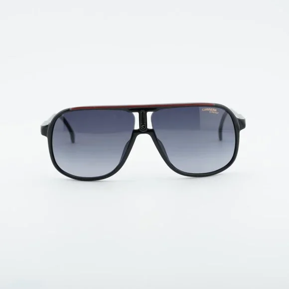 CARRERA 1047/S 0OIT 9O Sunglasses Black Aviator Frame, Grey Lenses